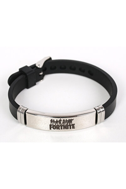 OEM Bratara Fortnite din silicon si otel inoxidabil, logo model 2