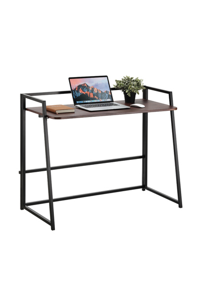 Lawazim Folding Table 100x53.3x85.5cm - Computer Desk with MDF Top and Iron Legs