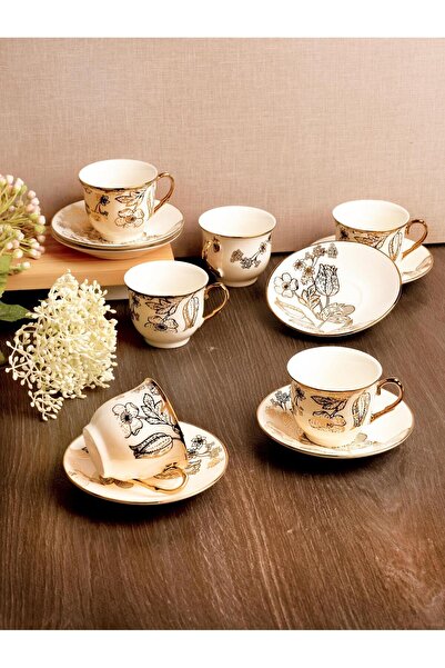 Onedekor 6-Piece Porcelain Solaria Coffee Cup Set