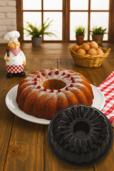 Metler Enamel Cake Mold 29 cm |   Non-Stick Black Enamel Cake Pan Durable Stu...