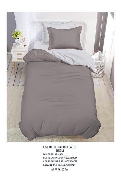 CHIRASO Double-Sided Bedding, Finet, ELASTIC Sheet 140x200 cm, Duvet Cover 160x200 cm, 2 Pillowcases