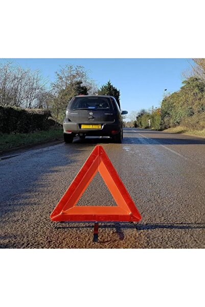 Generic Reflective Emergency Safety Triangle for Car – Roadside Warning Sign with Foldable Stand