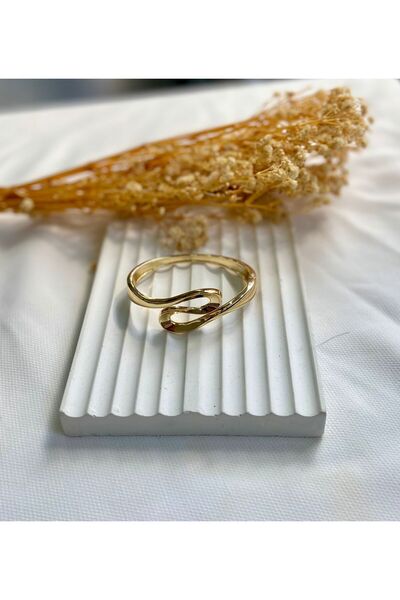 saren aksesuar & takı Çelik gold damla detaylı kelepçe bileklik