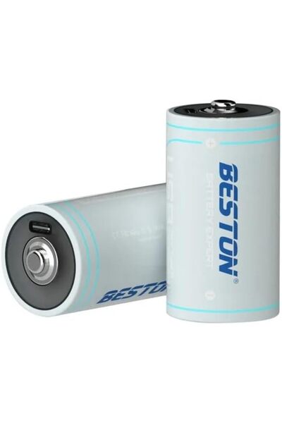 Beston بطارية قابلة لإعادة الشحن مقاس D 1.5 فولت من النوع C - عبوة من قطعة واحدة