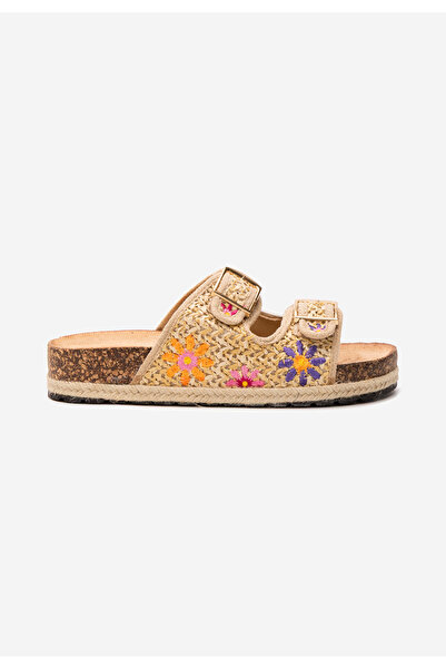 B T Shoes Παντόφλες με πλατφόρμα JOELIA χακι