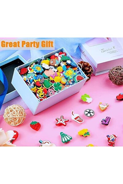 SKY TOUCH SKY-TOUCH 100pcs Cartoon Shoe Charms Crocs decoration, Random Anime Charms