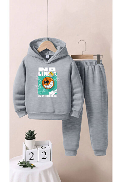 ALİKA Children's Girls/Boys No Limes Printed Bottom Top Tracksuit Set