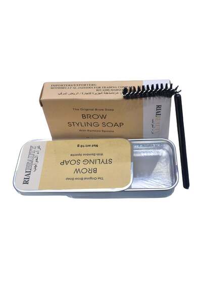 RIAL BEAUTY صابون تصفيف الحواجب مع فرشاة الخيزران 10 جرام