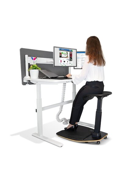DELTACO Electric adjustable desk OFFICE, 1200 x 740, height 760~1260, tilt top and LED control panel