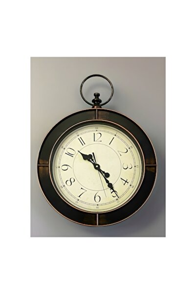 BLA BLA FOAM Ceas de perete vintage Bla Bla Spumă, Negru-Cupru, 43x58cm, Meca...
