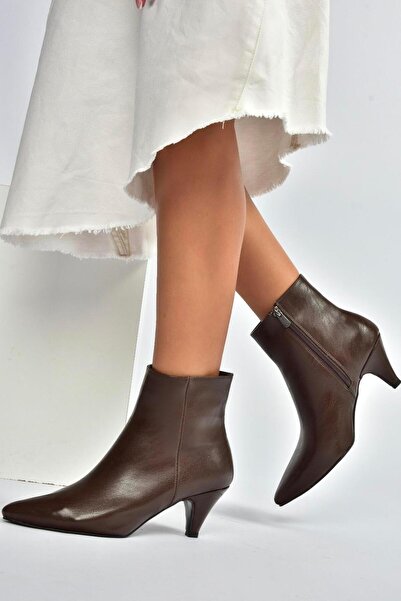 Fox Shoes R404710009 Kahverengi Alçak Topuklu Kadın Bot