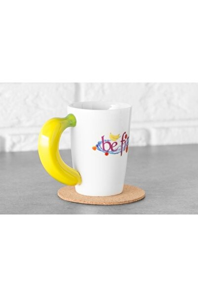 Gadget Master Πορσελάνινο ποτήρι με λαβή σε σχήμα μπανάνας - 230 ml