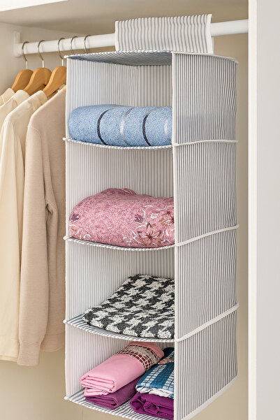 FORSACE 4-секційний органайзер для шафи з підвісною системою, сірий