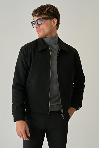 Rogyi Tekstil معطف رجالي من الجلد المدبوغ الفاخر ذو تصميم مريح من إصدار الموس...