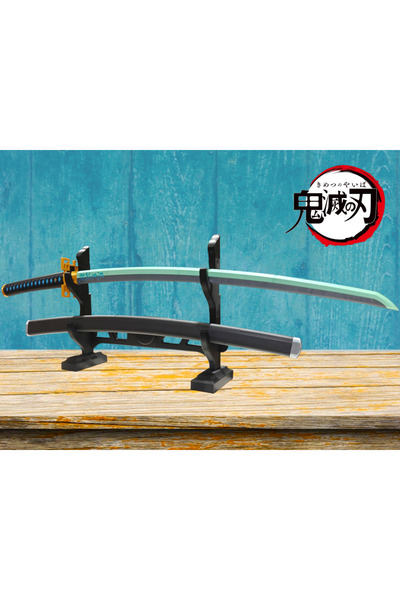 GRAT3D Mist Hashira Katana 115 cm | Demon Slayer | Sabit Model | Kın Dahil | Stand Hediye