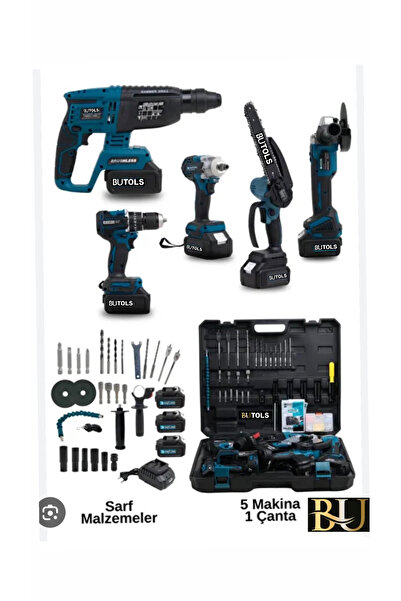 butols 5 li matkap seti dal budama testere spral taşlama vidalam