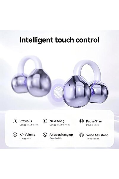 Generic Earbuds Bluetooth Headphones – Wireless Ear Buds with Noise Reduction, Ear Clip Earph