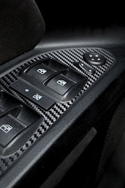 GRAFİCAR Fiat Egea Compatible Interior Trim Foil Covering Set - Matte Carbon Black