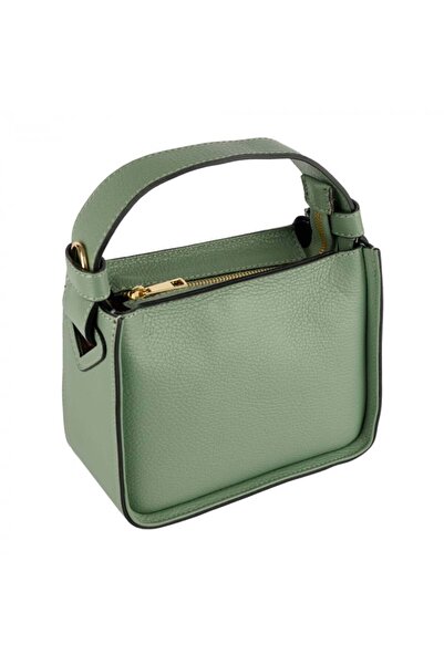 AZZURA Geanta Indira, din piele 100% naturală mentă