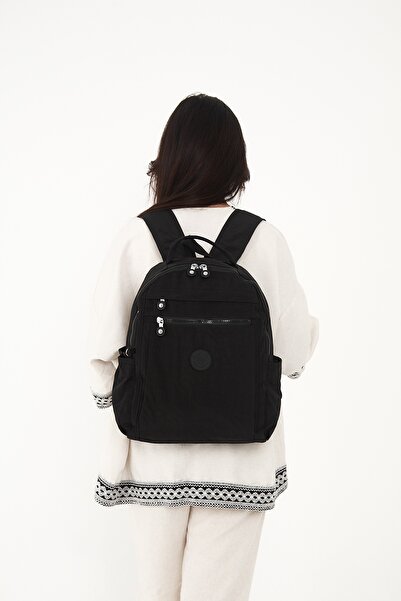 Sanmorris Multi-Pocket Women's Backpack Medium Size Casual Hv3059 Black