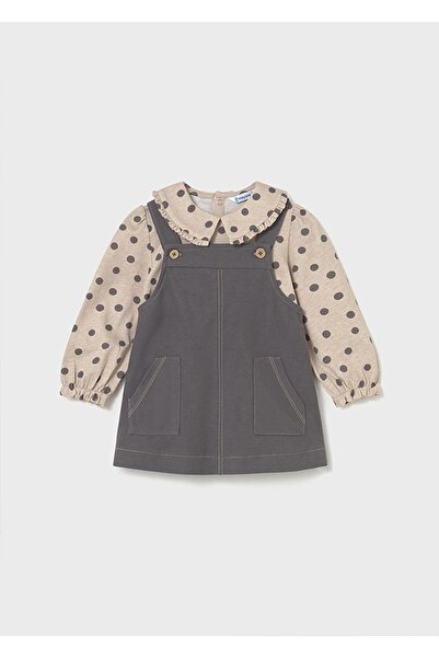 MAYORAL Kışlık Kız Bebek Slopet Etekli Takım - Gri