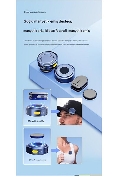 MATECHNO Kablosuz Profesyonel İkili Yayın Yaka Mikrofonu Şarj Kutulu | Mini Mıknatıs Tasarım | Uzun Pil Ömrü