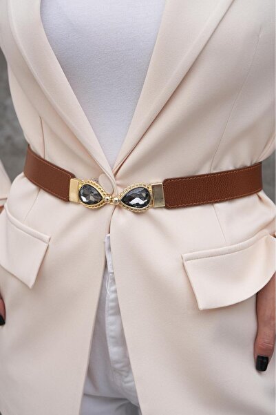 Desre Moda Damla Stone Women's Belt Dress Belt Coat Belt Trouser Belt