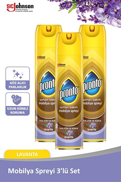 Pronto Mobilya Spreyi, Lavanta 300ml 3'lü Set