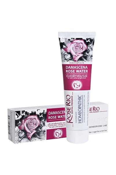 Rose Rio Pastă de dinți, Rose Rio, homeopatică, Rosa Damascena și, cu extract de trandafir
