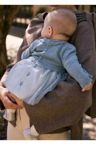 MAYORAL Kışlık Kız Bebek Triko Elbise - Gri