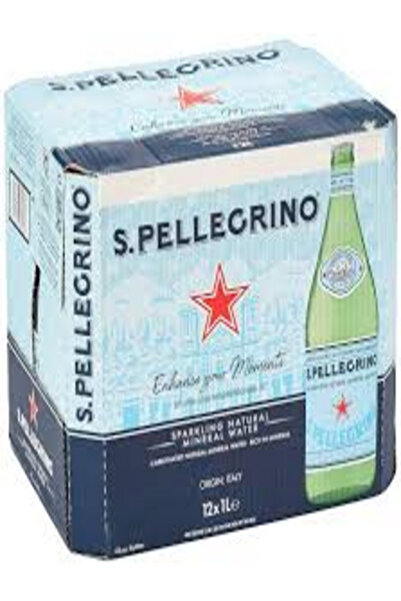 San Pellegrino مياه غازية طبيعية كوب 1 لتر × 12