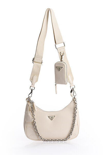 Levidor Küçük Ve Şık Premium Kalite Uzun Askılı Kadın Omuz Çantası 930420 Beyaz