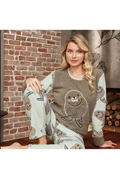 RAPAPA Women's Fleece Pajama Set – Soft, Warm, and Comfortable Loungewear 13233-42233