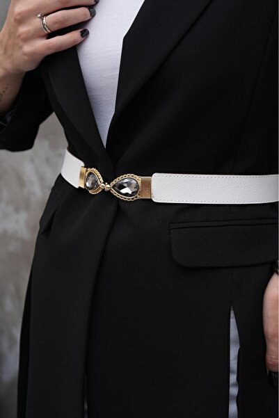 Desre Moda Damla Stone Women's Belt Dress Belt Coat Belt Trouser Belt