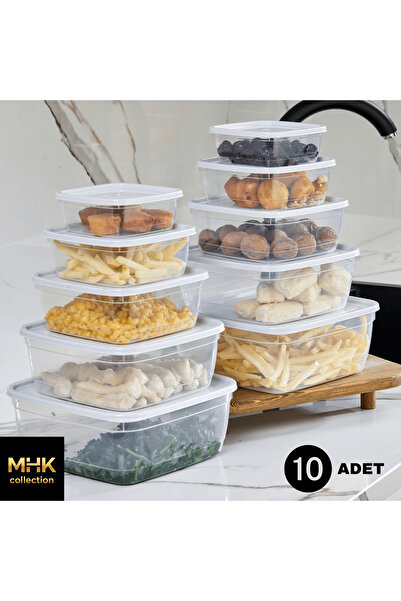 MHK Collection 10-Piece Mega Set Square Storage Container Set