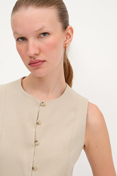 Addax Bisiklet Yaka Düğmeli Yelek Y7586