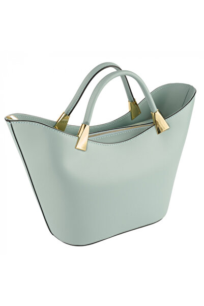 AZZURA Selena bag, 100% natural leather, sky blue