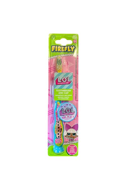 Firefly Children's Toothbrush, Firefly, L.O.L Surprise, Travel Cover, Age 3+ Years, Soft, Green and Pink