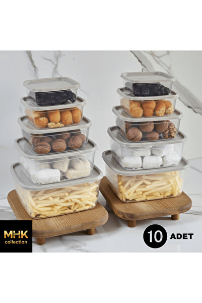 MHK Collection 10-Piece Mega Set Square Storage Container Set