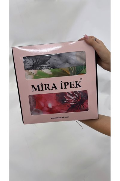 Mira İpek Cotton Soft Shawl Set 3-Piece Boxed Cotton Soft Shawl Gift Set