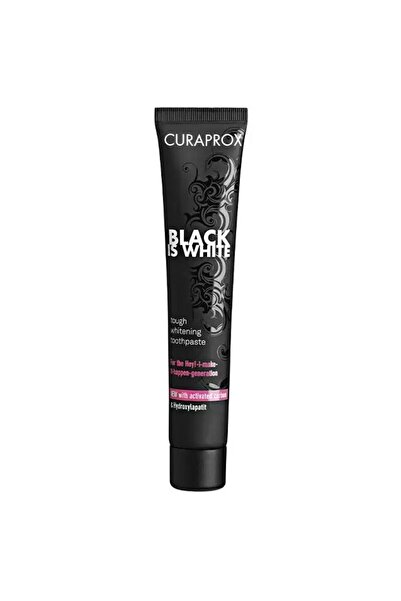 Curaprox Black Is White Toothpaste, Whitening with Activated Charcoal, Fluoride, 60ml