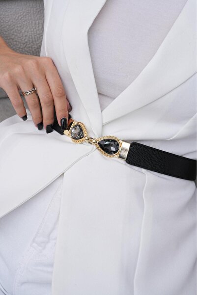 Desre Moda Damla Stone Women's Belt Dress Belt Coat Belt Trouser Belt