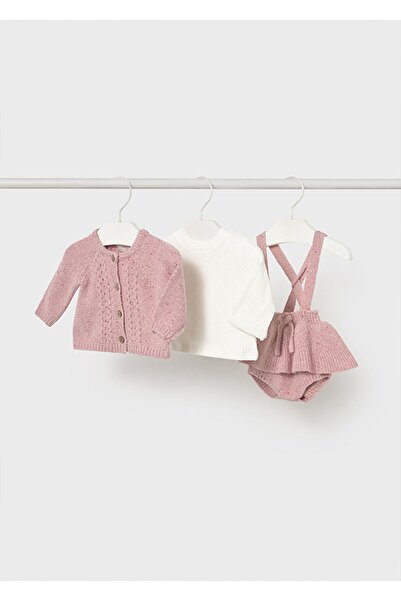 MAYORAL Winter Baby Girl 3-Piece Knitwear Set - Pink