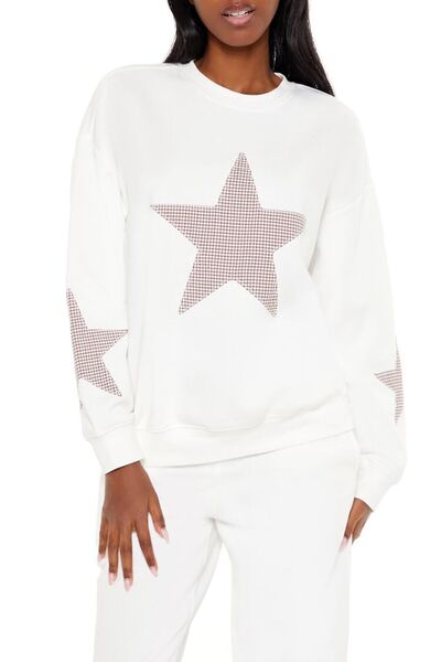 Forever 21 Yıldız Patchwork Detaylı Sweatshirt