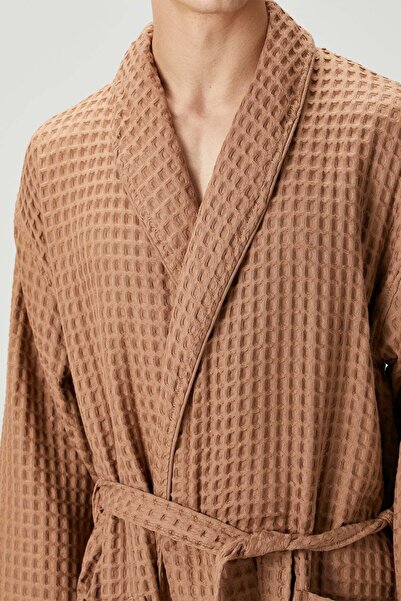 İrya Ανδρικό μπουρνούζι Aura Waffle Mocha