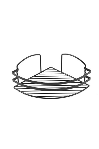 DacEnergy Etajera baie de colt , dimensiune 24x24x17 cm, culoare negru