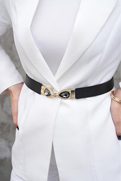 Desre Moda Damla Stone Women's Belt Dress Belt Coat Belt Trouser Belt