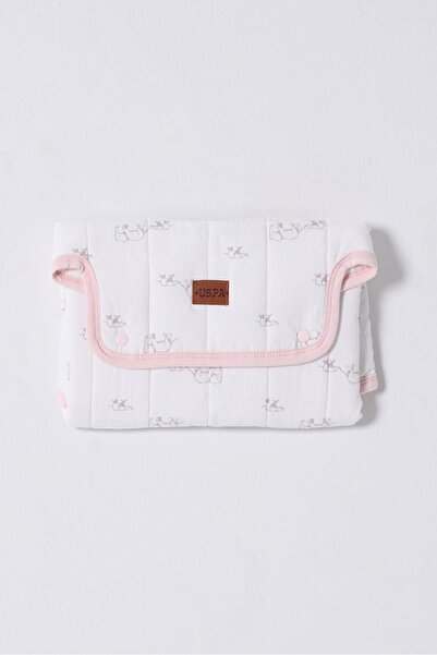 U.S. Polo Assn. Baby Girl Diaper Cover White