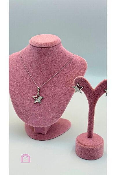 Moond Accessories Çelik Yıldız Figürlü Kolye Küpe Set