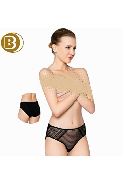 Belinay Women'S, Lace Detailed 4-Piece Panties, Black